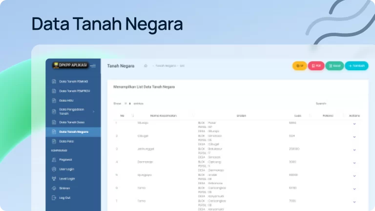 jasa sistem informasi data pertanahan